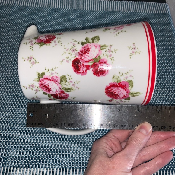 Shabby Floral Pitcher - New without Tags - Picture 6 of 7